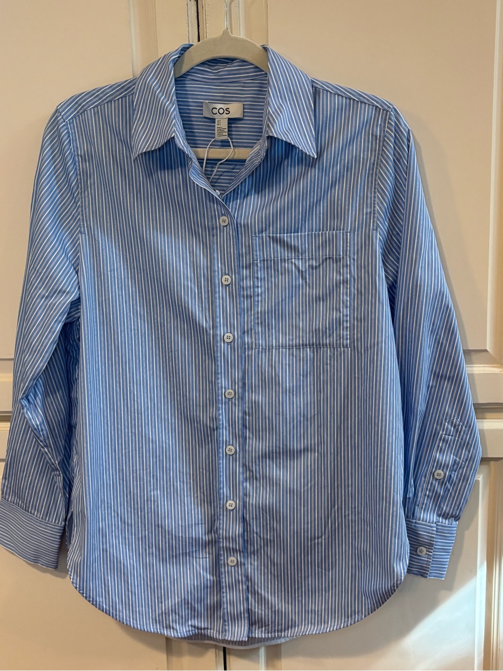 COS Blue Stripe Men's Button-Up Shirt. Small